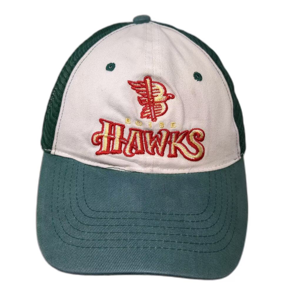 Boise Hawks Promotional Adventures Trucker Hat Green White OS Strapback Logo